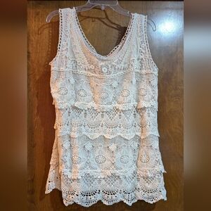 NorthStyle Lace Sleeveless Blouse - Cream XL
